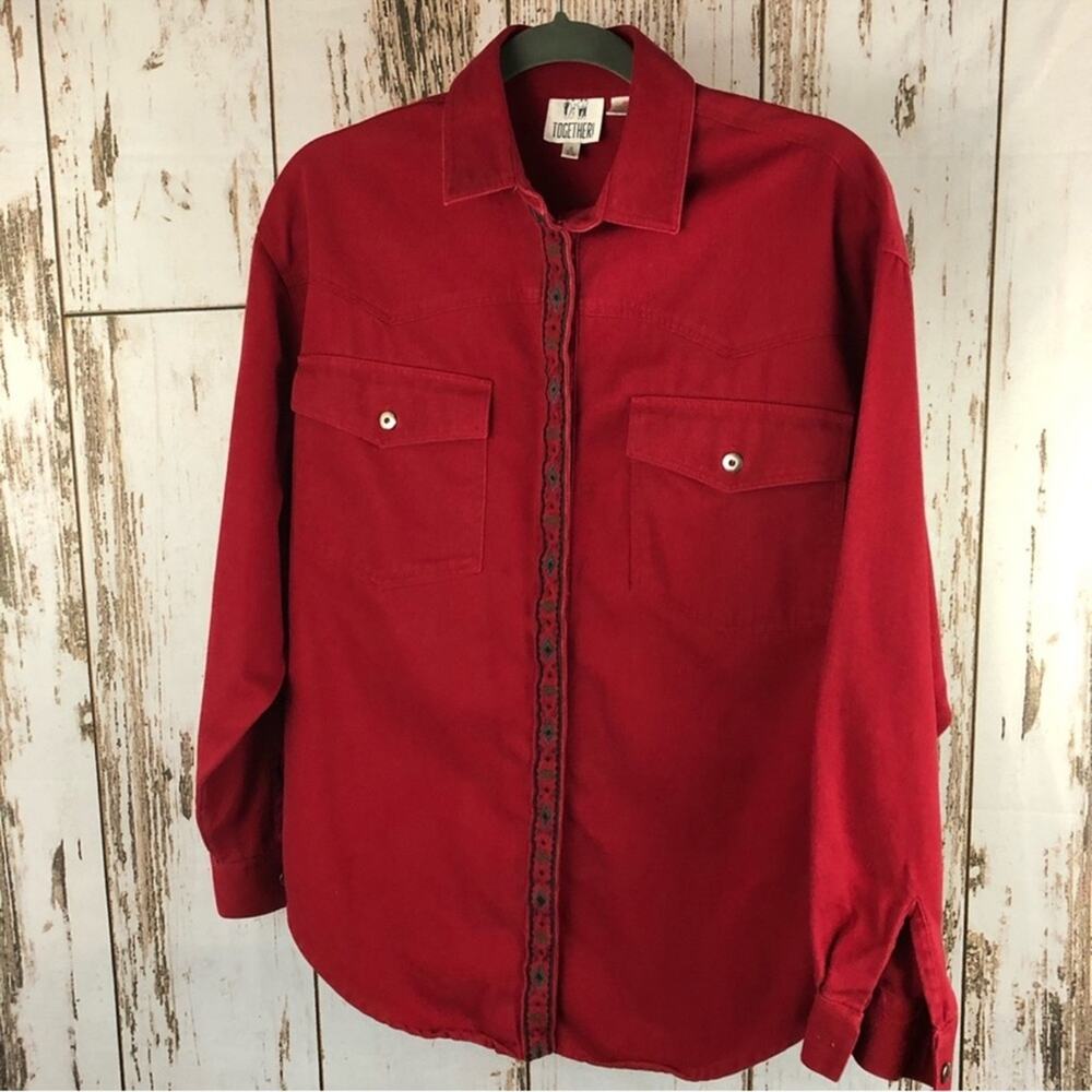 Together, Missy Button Up Shirt, Missy Small. In excellent condition!